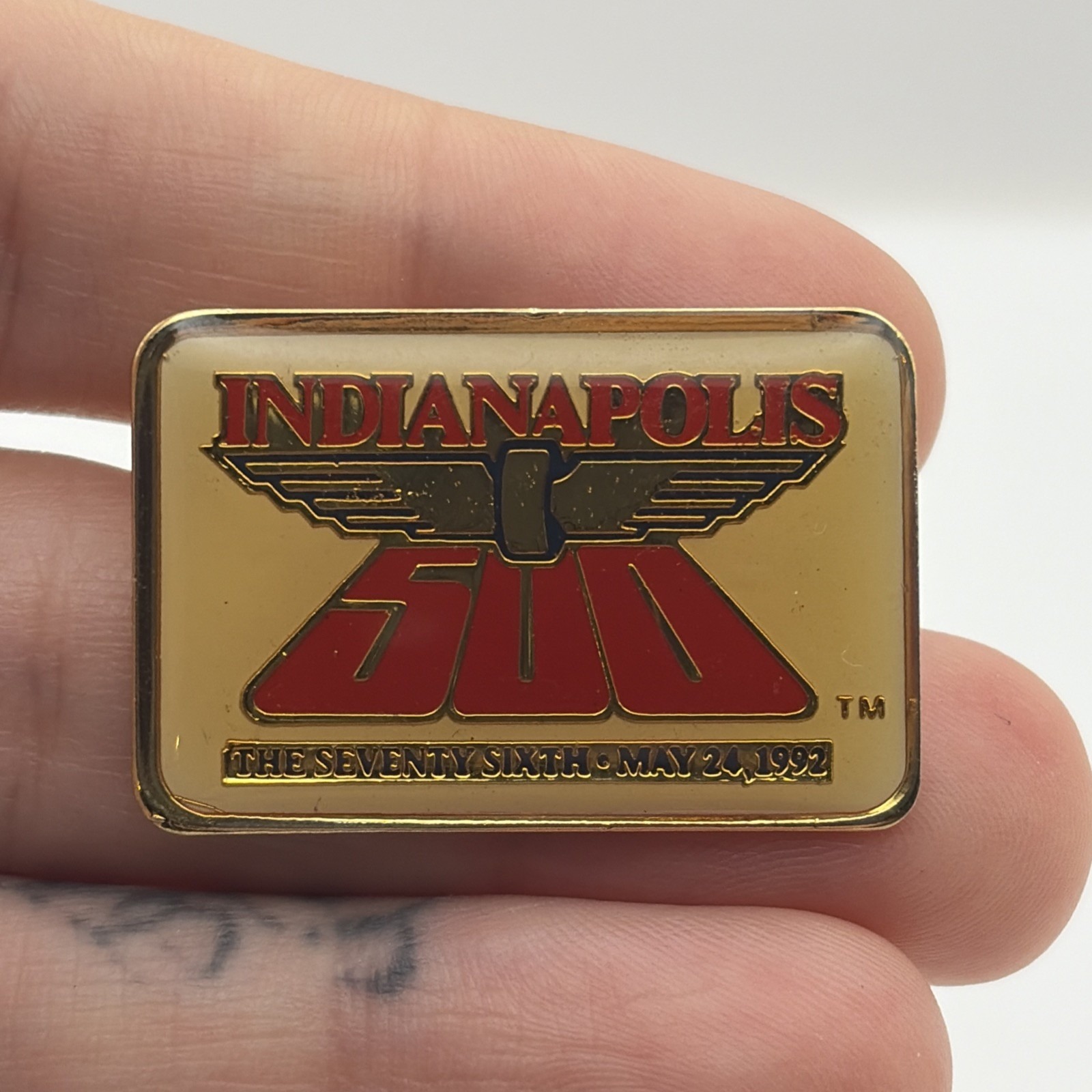 Nascar Indy 500 1992 76th Indianapolis Motor Speedway Racing Lapel Hat Pin
